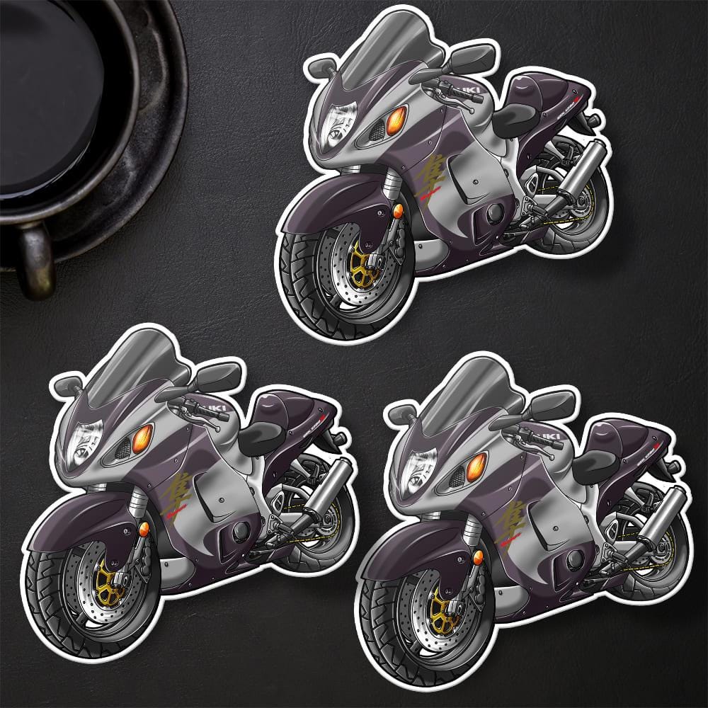 Suzuki Hayabusa 2001-02 Inspired Stickers - Set of 3 Motorcycle Decals