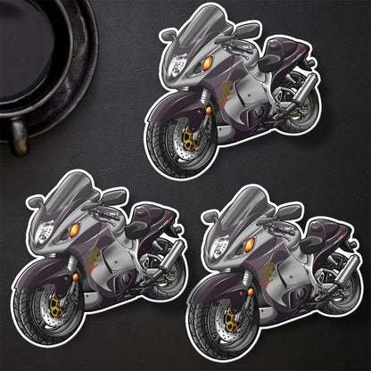 Suzuki Hayabusa 2001-02 Inspired Stickers - Set of 3 Motorcycle Decals
