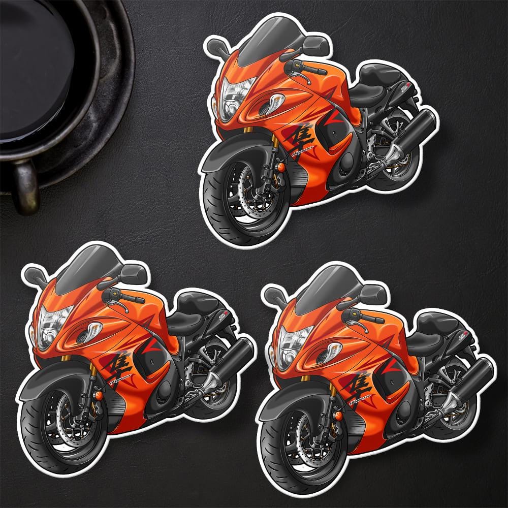 Suzuki Hayabusa 2008-09 Inspired Stickers - Set of 3 Motorcycle Decals