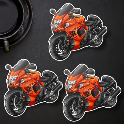 Suzuki Hayabusa 2008-09 Inspired Stickers - Set of 3 Motorcycle Decals