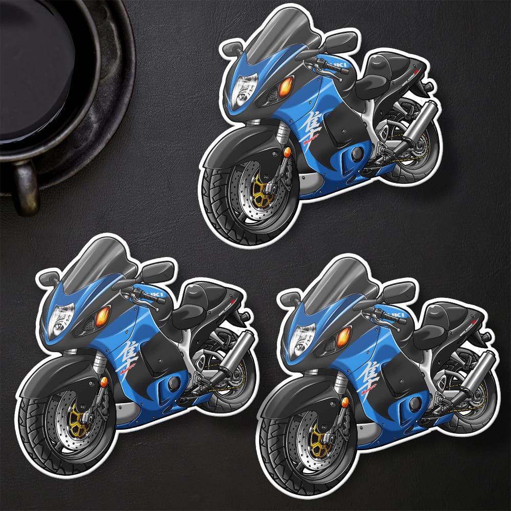 Suzuki Hayabusa 2001-02 Inspired Stickers - Set of 3 Motorcycle Decals