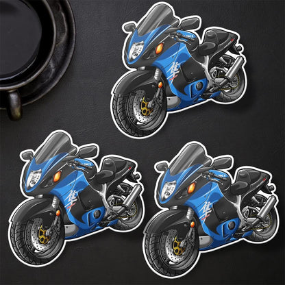 Suzuki Hayabusa 2001-02 Inspired Stickers - Set of 3 Motorcycle Decals