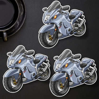 Suzuki Hayabusa 2001-02 Inspired Stickers - Set of 3 Motorcycle Decals