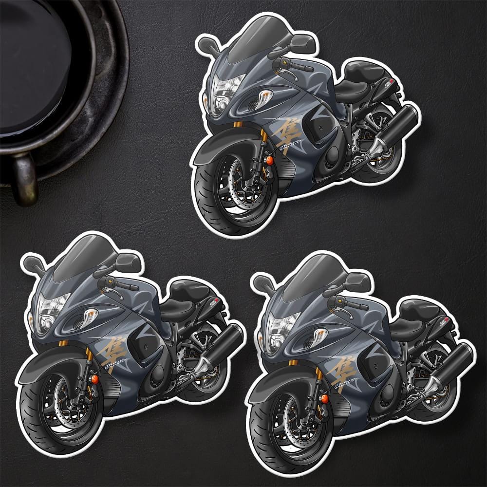 Suzuki Hayabusa 2008-09 Inspired Stickers - Set of 3 Motorcycle Decals