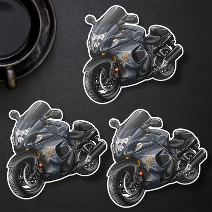 Suzuki Hayabusa 2008-09 Inspired Stickers - Set of 3 Motorcycle Decals