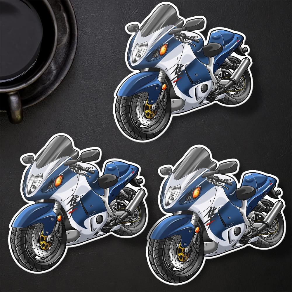 Suzuki Hayabusa 2001-02 Inspired Stickers - Set of 3 Motorcycle Decals