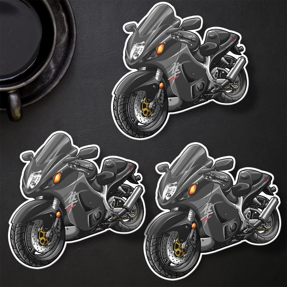 Suzuki Hayabusa 2001-02 Inspired Stickers - Set of 3 Motorcycle Decals