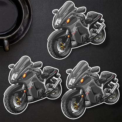 Suzuki Hayabusa 2001-02 Inspired Stickers - Set of 3 Motorcycle Decals