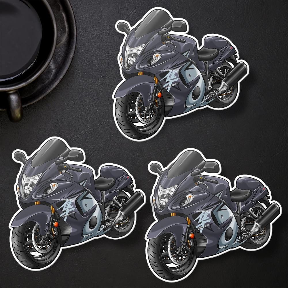 Suzuki Hayabusa 2008-09 Inspired Stickers - Set of 3 Motorcycle Decals