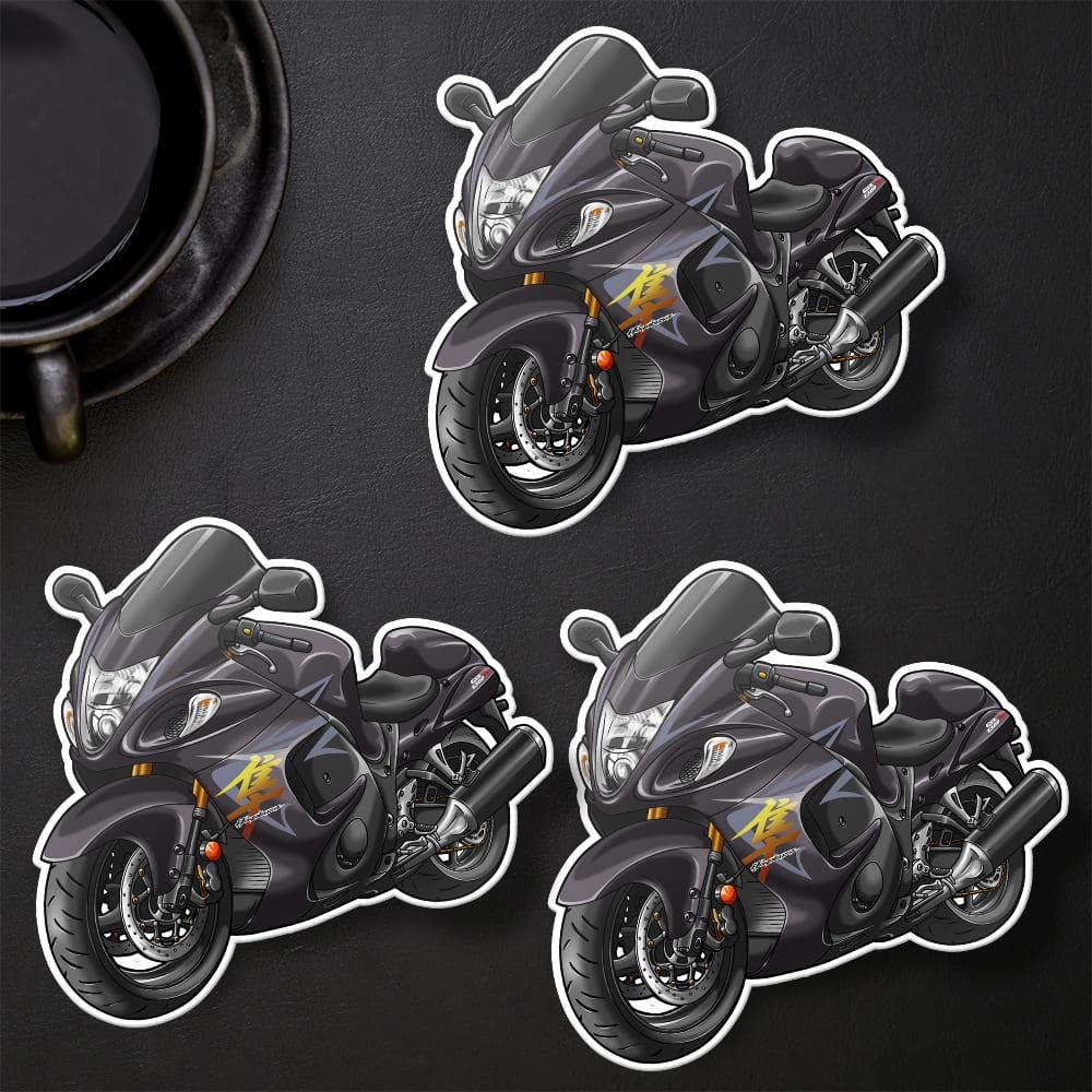 Suzuki Hayabusa 2008-09 Inspired Stickers - Set of 3 Motorcycle Decals