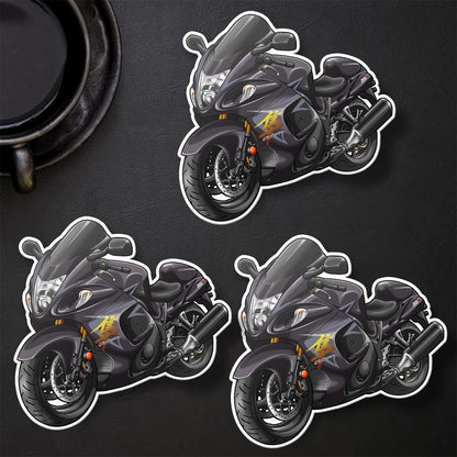 Suzuki Hayabusa 2008-09 Inspired Stickers - Set of 3 Motorcycle Decals