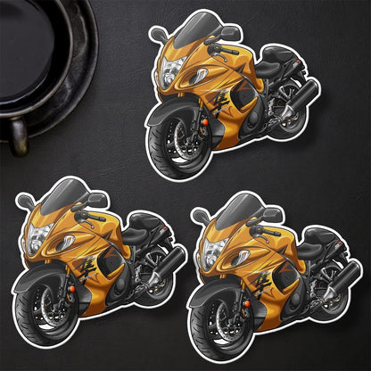 Suzuki Hayabusa 2008-09 Inspired Stickers - Set of 3 Motorcycle Decals