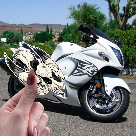 Suzuki Hayabusa 2010-12 Inspired Stickers - Set of 3 Biker Motorcycle Decals