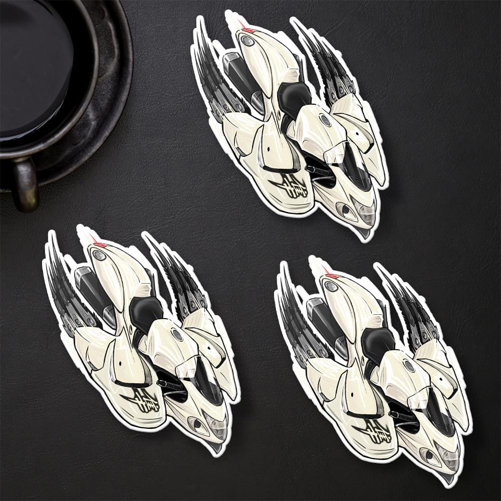 Suzuki Hayabusa 2010-12 Inspired Stickers - Set of 3 Biker Motorcycle Decals