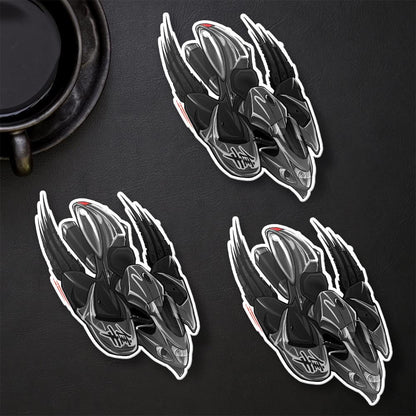 Suzuki Hayabusa 2010-12 Inspired Stickers - Set of 3 Biker Motorcycle Decals