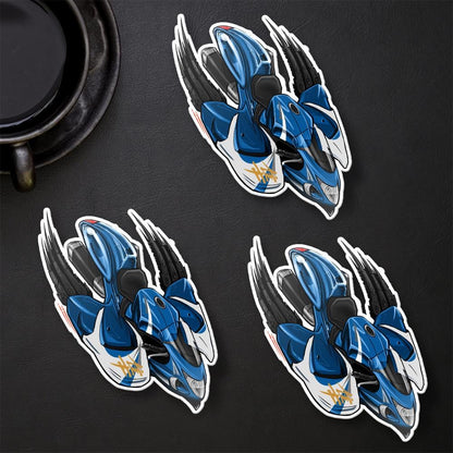 Suzuki Hayabusa 2013-15 Inspired Stickers - Set of 3 Biker Motorcycle Decals