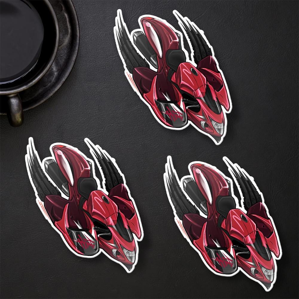Suzuki Hayabusa 2010-12 Inspired Stickers - Set of 3 Biker Motorcycle Decals