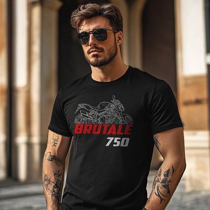MV Agusta Brutale 750 Inspired T-Shirt - Motorcycle Tee Shirt for Riders