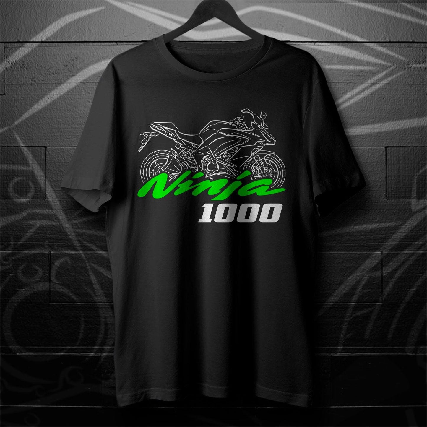 Kawasaki Ninja 1000 Inspired T-Shirt - Motorcycle Tee Shirt for Riders