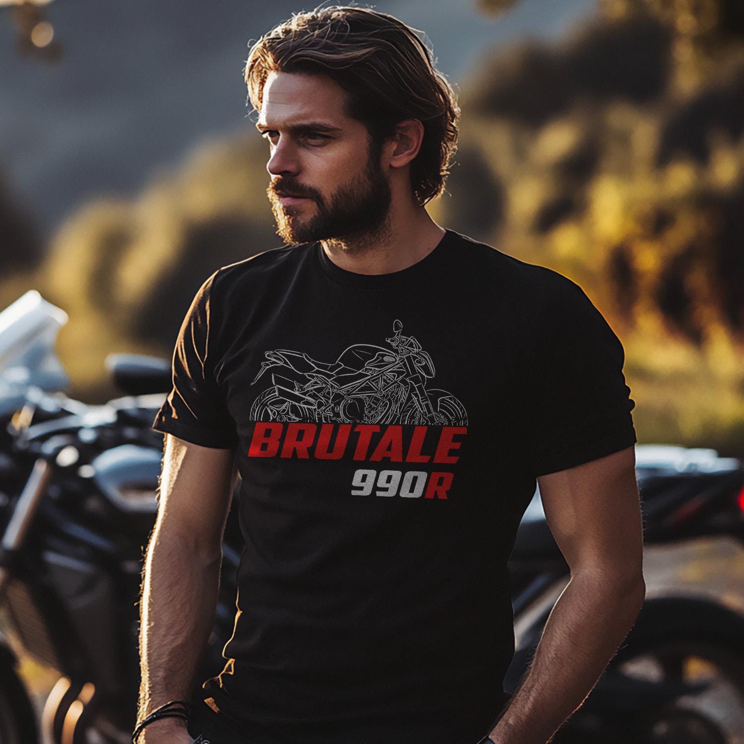 MV Agusta Brutale 990R 2010 - 2012 Inspired T-Shirt - Motorcycle Tee Shirt for Riders