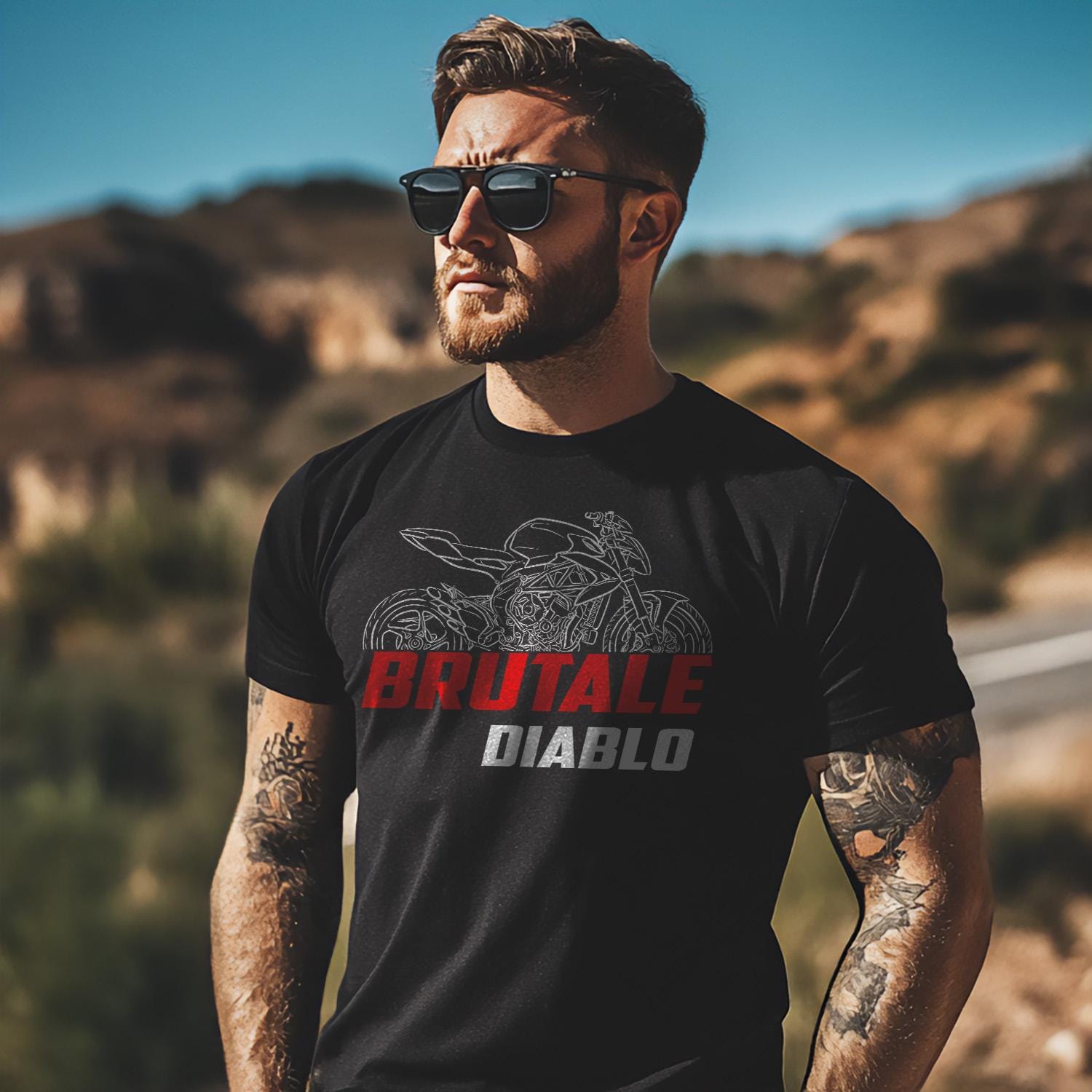 MV Agusta Diablo Brutale 2018 Inspired T-Shirt - Motorcycle Tee Shirt for Riders