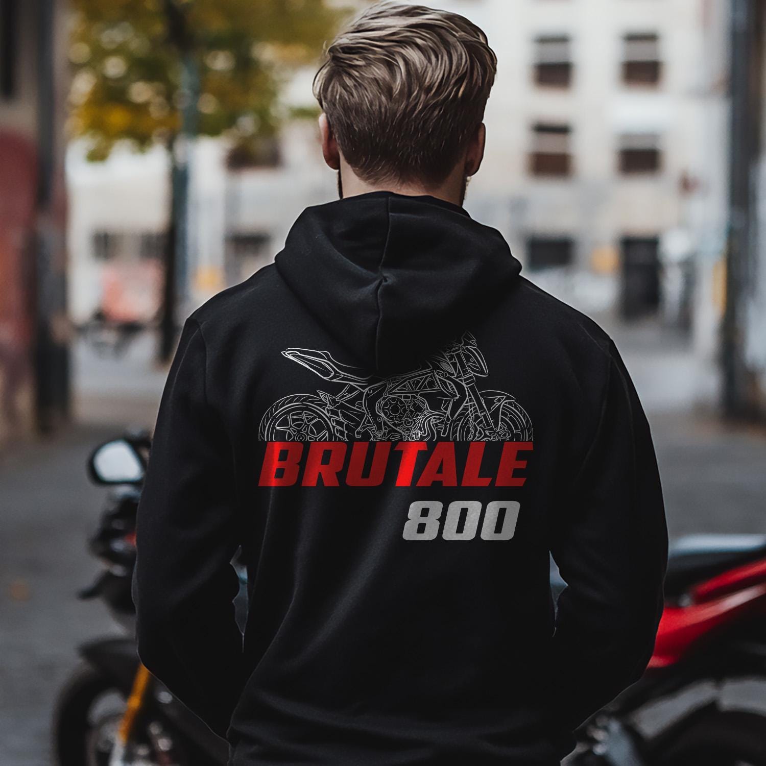 MV Agusta Brutale 800 Inspired Hoodie - Motorcycle Sweatshirt for Riders