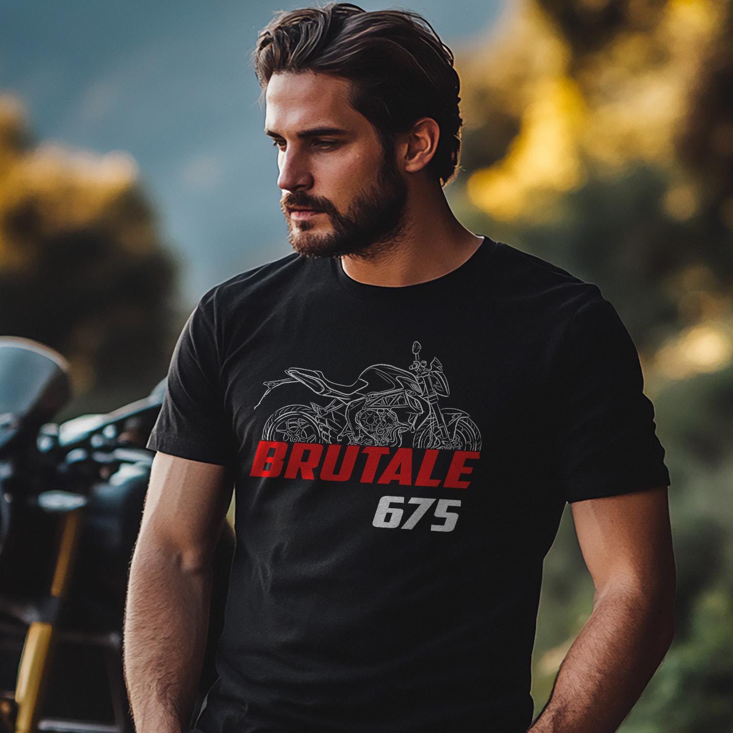 MV Agusta Brutale 675 2012 - 2016 Inspired T-Shirt - Motorcycle Tee Shirt for Riders