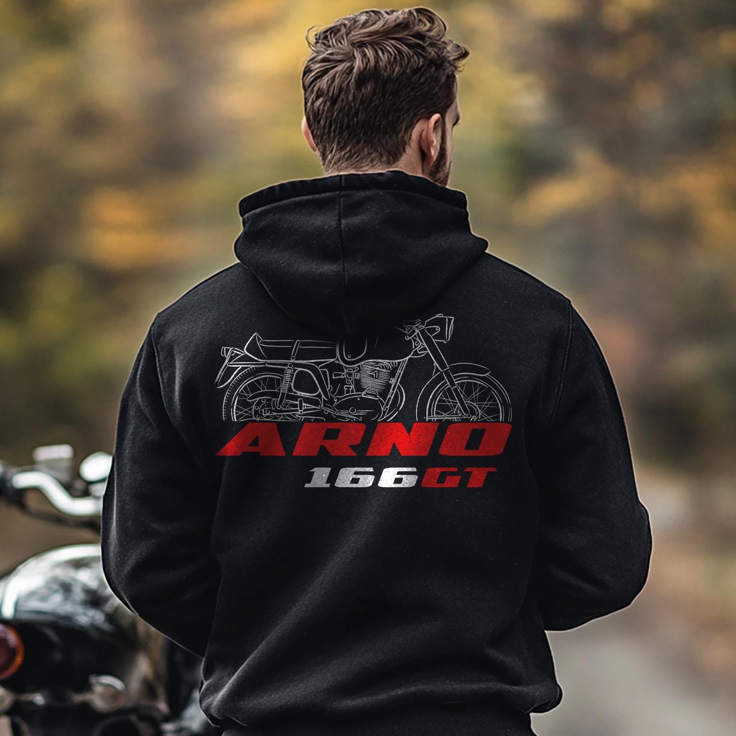MV Agusta Arno 166 GT 1964 - 1965 Inspired Hoodie - Motorcycle Sweatshirt for Riders