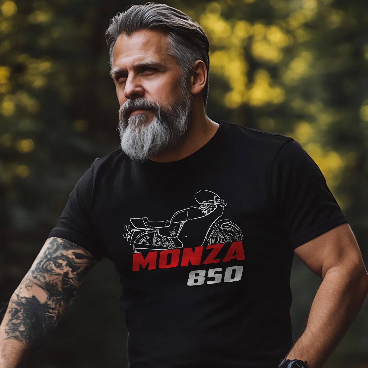 MV Agusta 850 Monza 1977 - 1978 Inspired T-Shirt - Motorcycle Tee Shirt for Rider