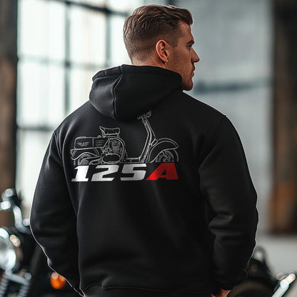 MV Agusta 125 A Inspired Hoodie - Motorcycle Sweatshirt for Riders
