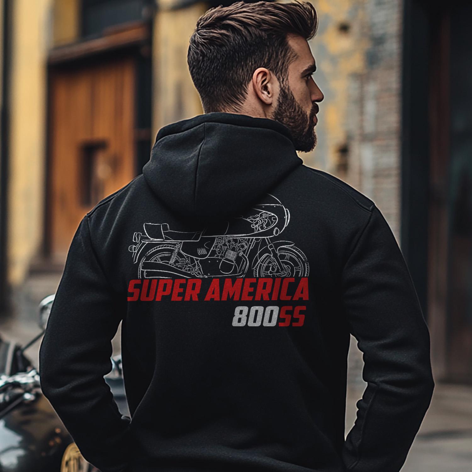 MV Agusta 800 SS Super America Inspired Hoodie - Motorcycle Sweatshirt for Riders