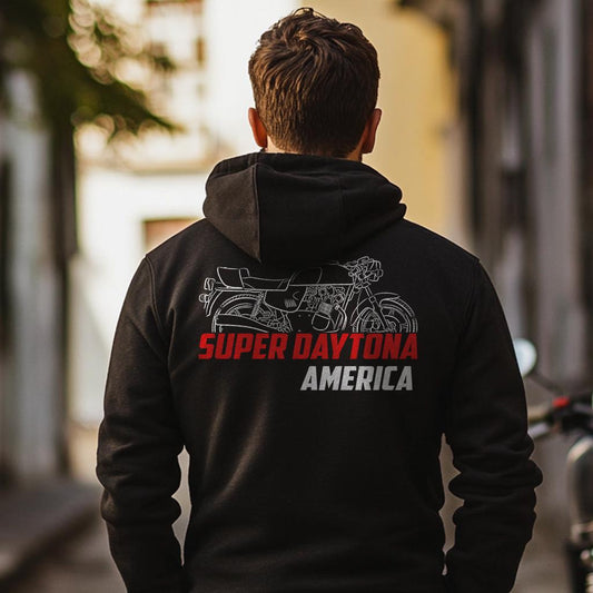 MV Agusta 800 SS Super Daytona America Inspired Hoodie - Motorcycle Sweatshirt for Riders