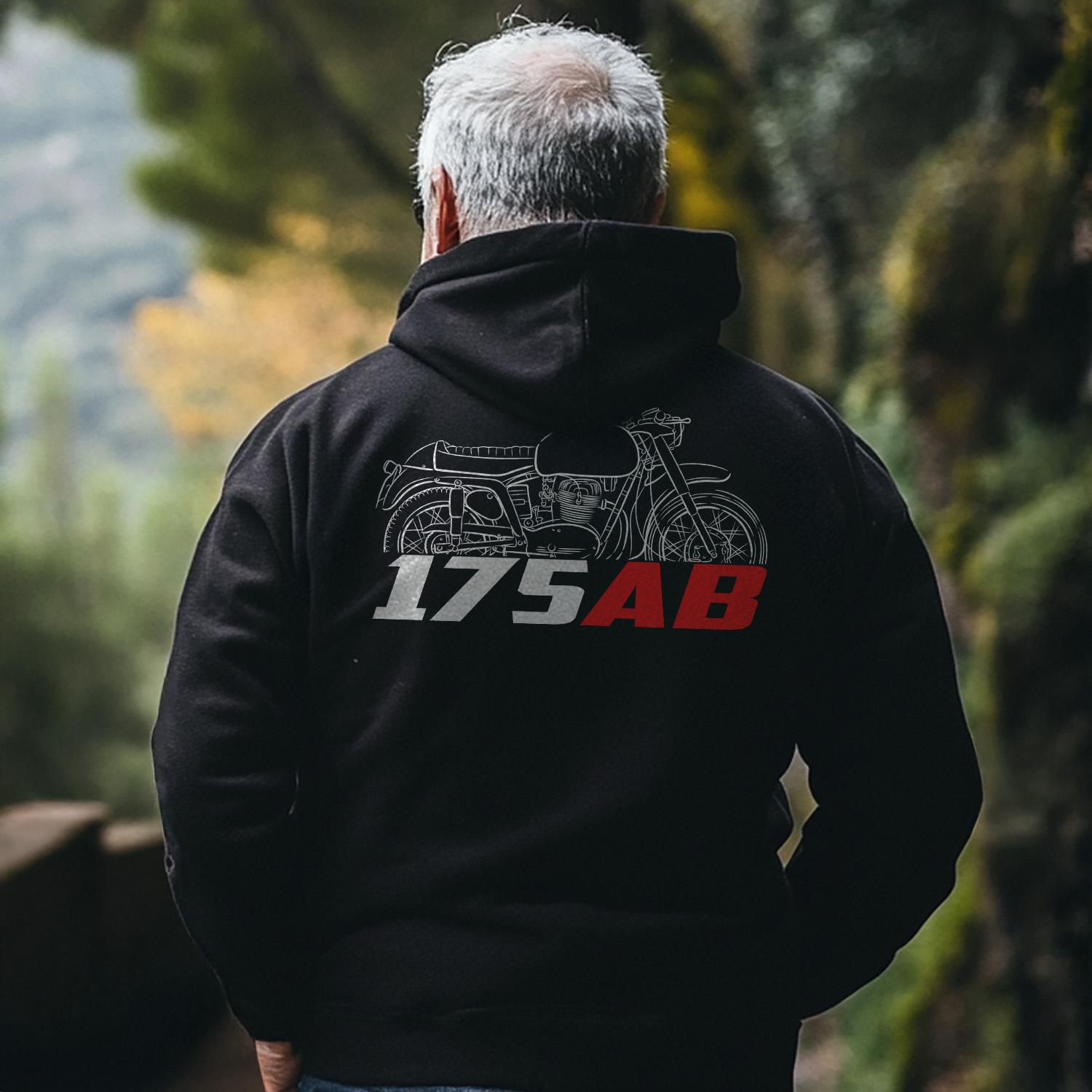 MV Agusta 175 AB 1957 - 1959 Inspired Hoodie - Motorcycle Sweatshirt for Riders