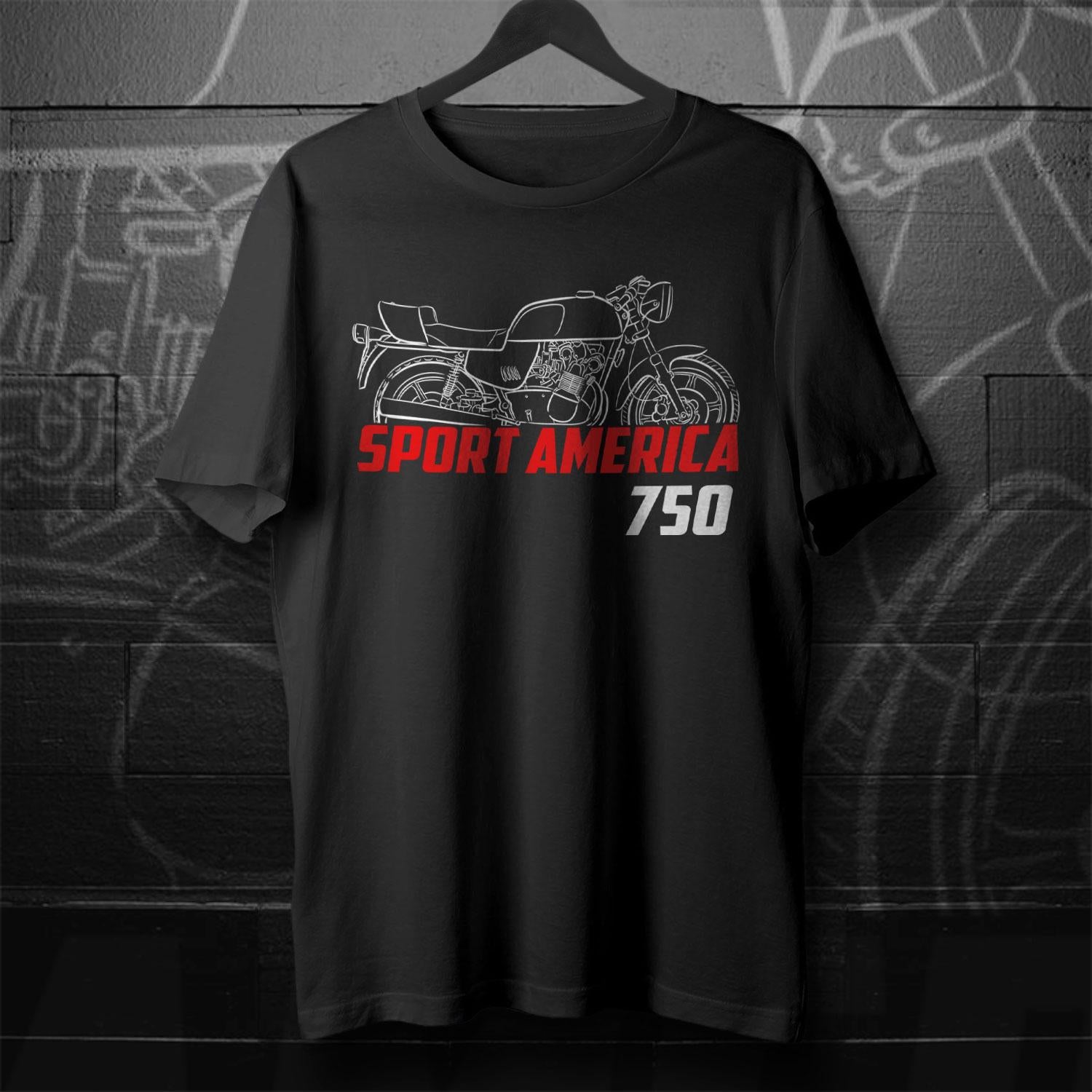 MV Agusta 750 Sport America 1975 - 1977 Inspired T-Shirt - Motorcycle Tee Shirt for Riders