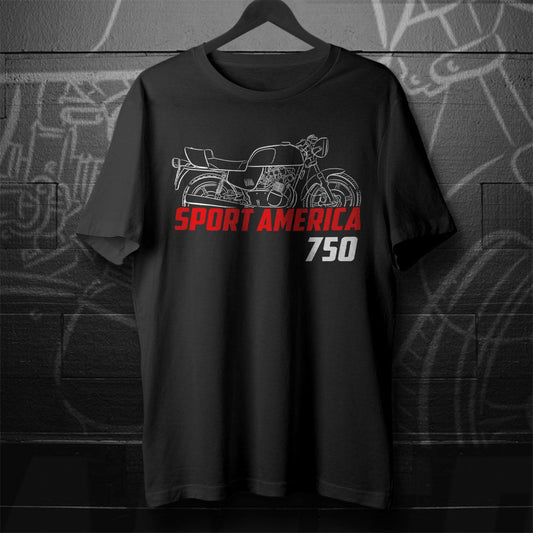 MV Agusta 750 Sport America 1975 - 1977 Inspired T-Shirt - Motorcycle Tee Shirt for Riders