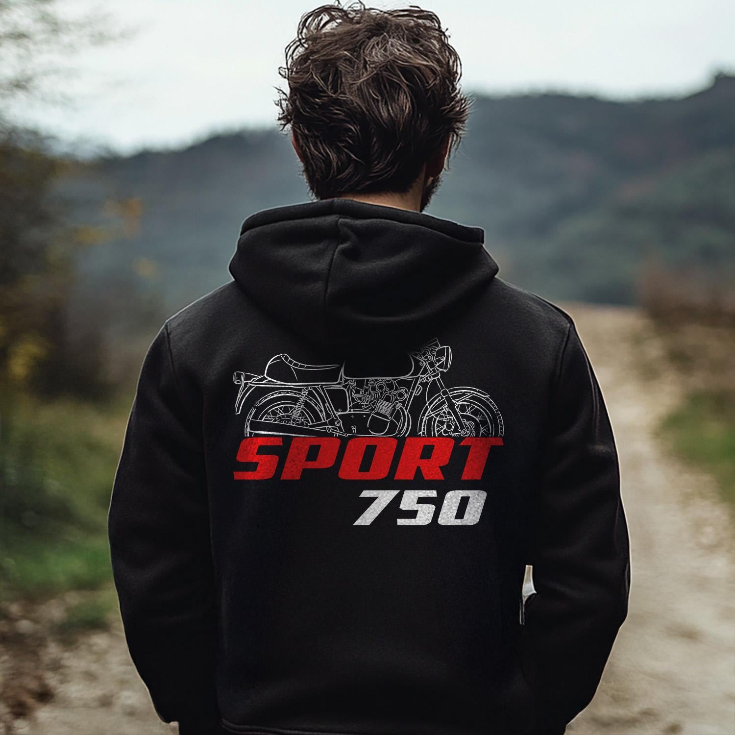 MV Agusta 750 Sport 1970 - 1975 Inspired Hoodie - Motorcycle Sweatshirt for Riders