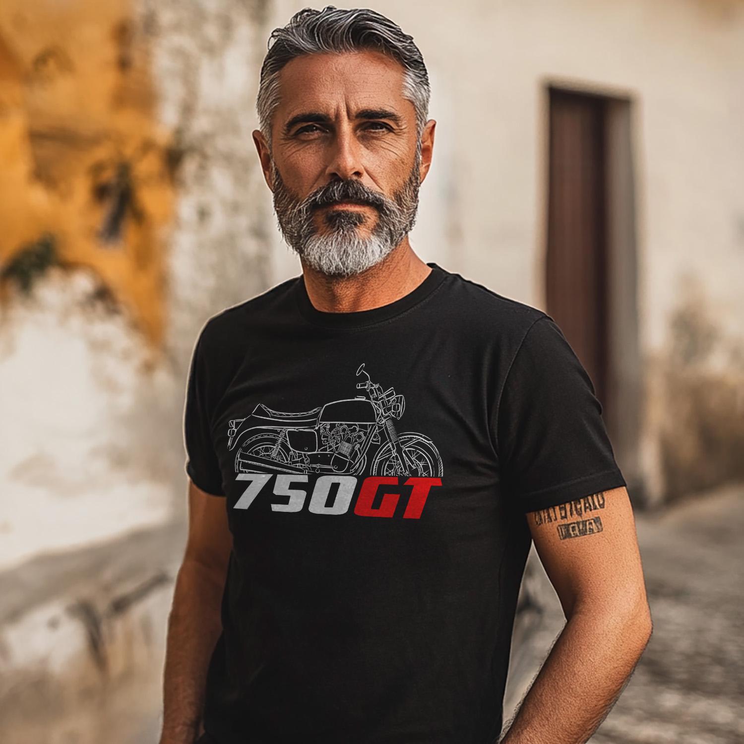 MV Agusta 750 GT 1972 - 1974 Inspired T-Shirt - Motorcycle Tee Shirt for Riders
