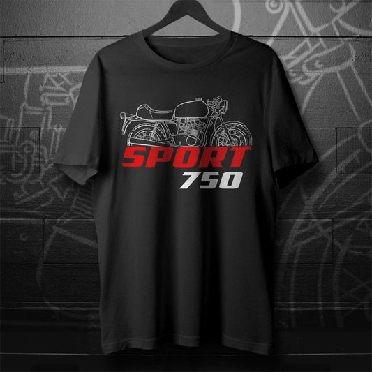MV Agusta 750 Sport 1970 - 1975 Inspired T-Shirt - Motorcycle Tee Shirt for Riders