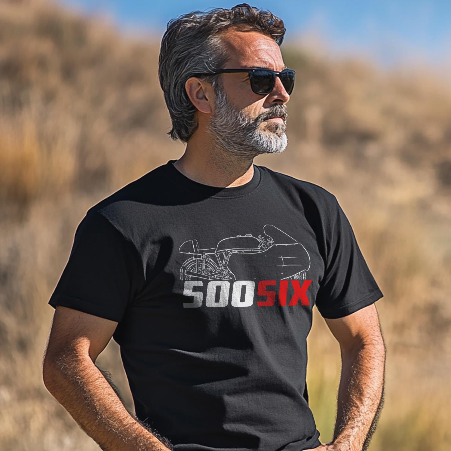MV Agusta 500 Six 1958 Inspired T-Shirt - Motorcycle Tee Shirt for Riders