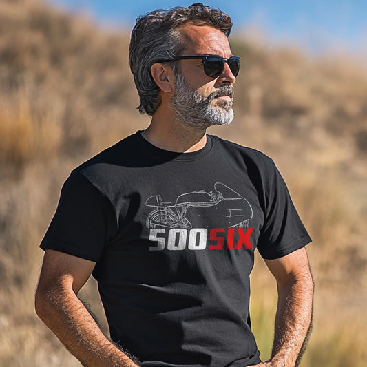 MV Agusta 500 Six 1958 Inspired T-Shirt - Motorcycle Tee Shirt for Riders