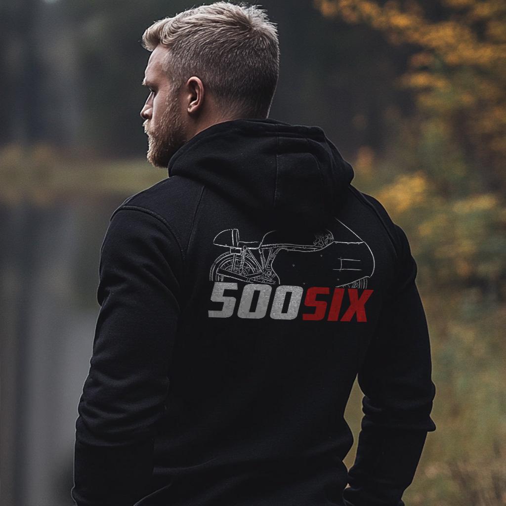 MV Agusta 500 Six 1958 Inspired Hoodie - Motorcycle Sweatshirt for Riders