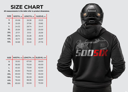 MV Agusta 500 Six 1958 Inspired Hoodie - Motorcycle Sweatshirt for Riders