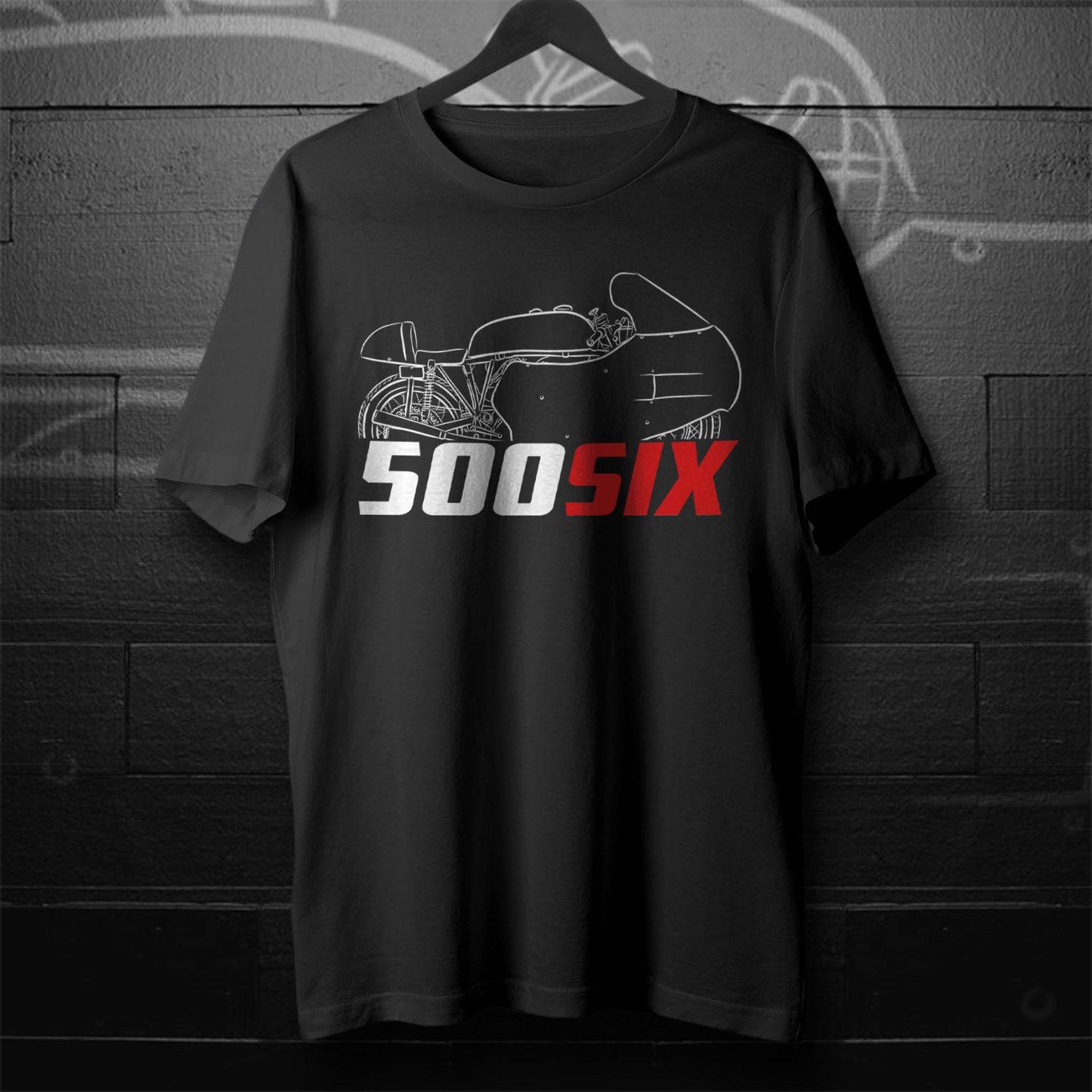 MV Agusta 500 Six 1958 Inspired T-Shirt - Motorcycle Tee Shirt for Riders