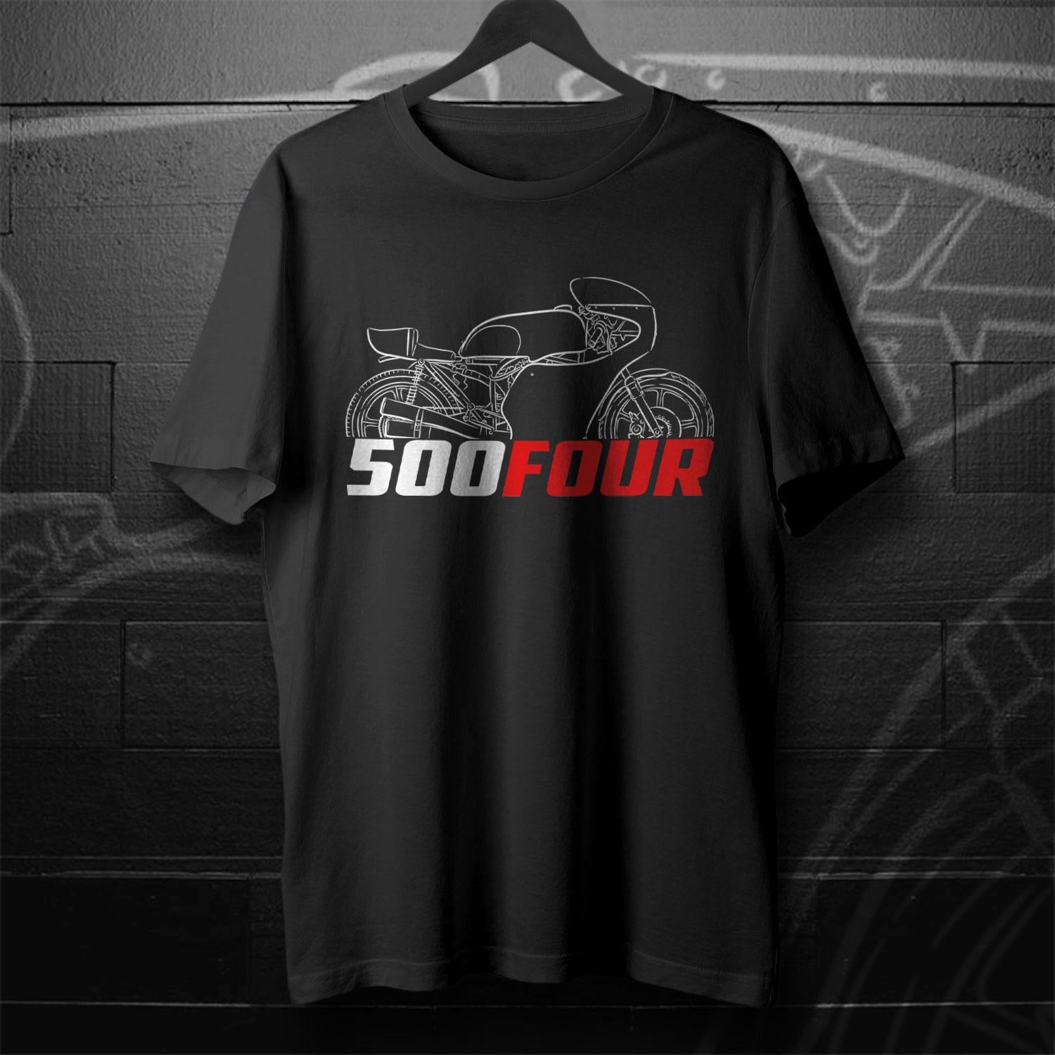 MV Agusta 500 Four 1973 - 1976 Inspired T-Shirt - Motorcycle Tee Shirt for Riders