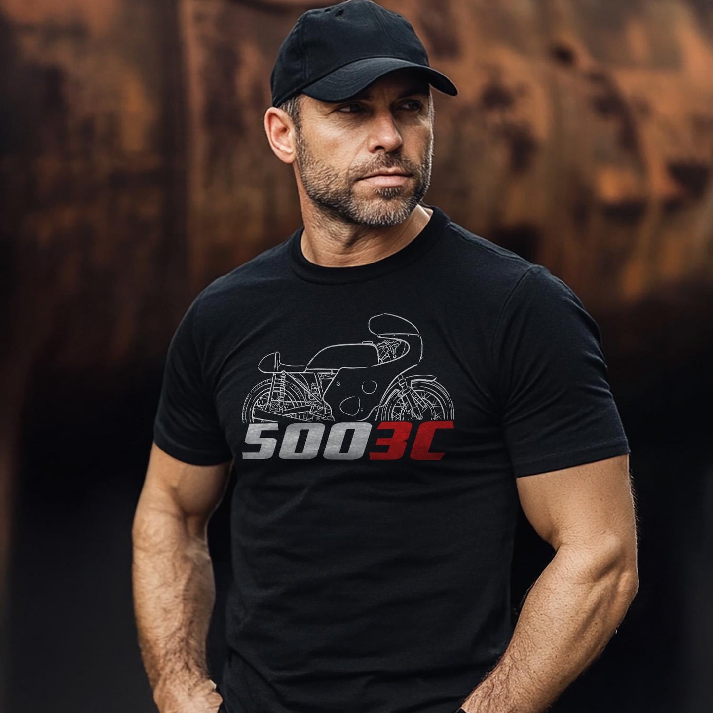 MV Agusta 500 3C Inspired T-Shirt - Motorcycle Tee Shirt for Riders