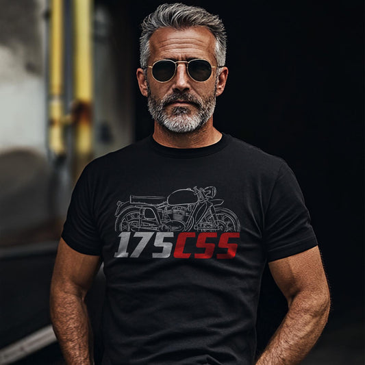 MV Agusta 175 CSS 1955 - 1958 Inspired T-Shirt - Motorcycle Tee Shirt for Riders
