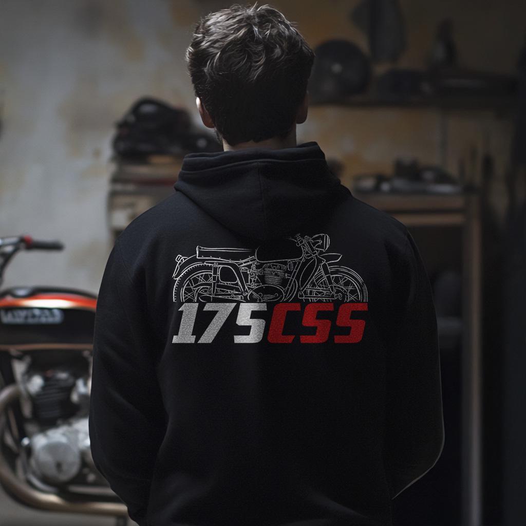 MV Agusta 175 CSS 1955 - 1958 Inspired Hoodie - Motorcycle Sweatshirt for Riders