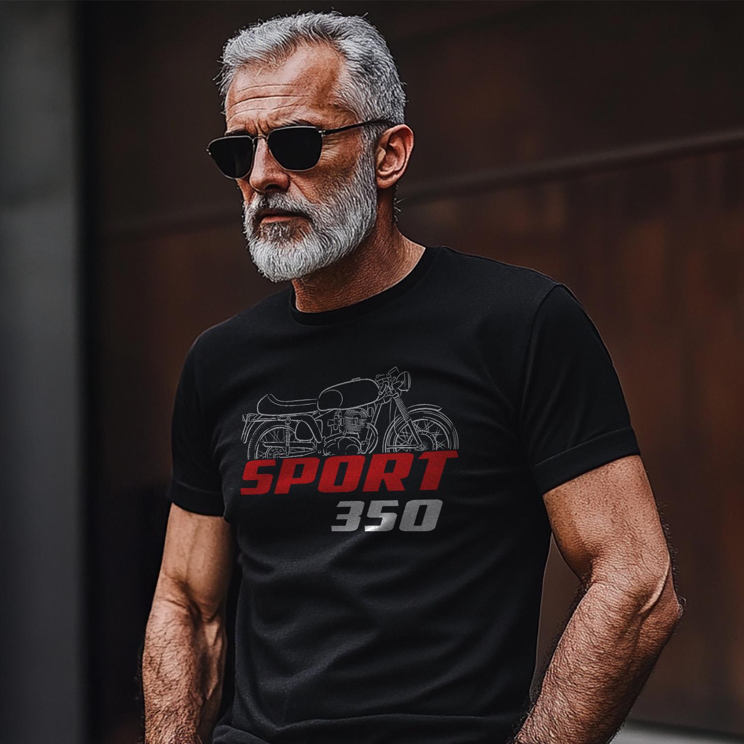 MV Agusta 350 Sport 1970 - 1971 Inspired T-Shirt - Motorcycle Tee Shirt for Riders