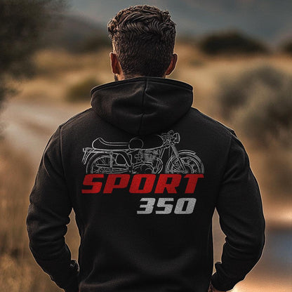 MV Agusta 350 Sport 1970 - 1971 Inspired Hoodie - Motorcycle Sweatshirt for Riders