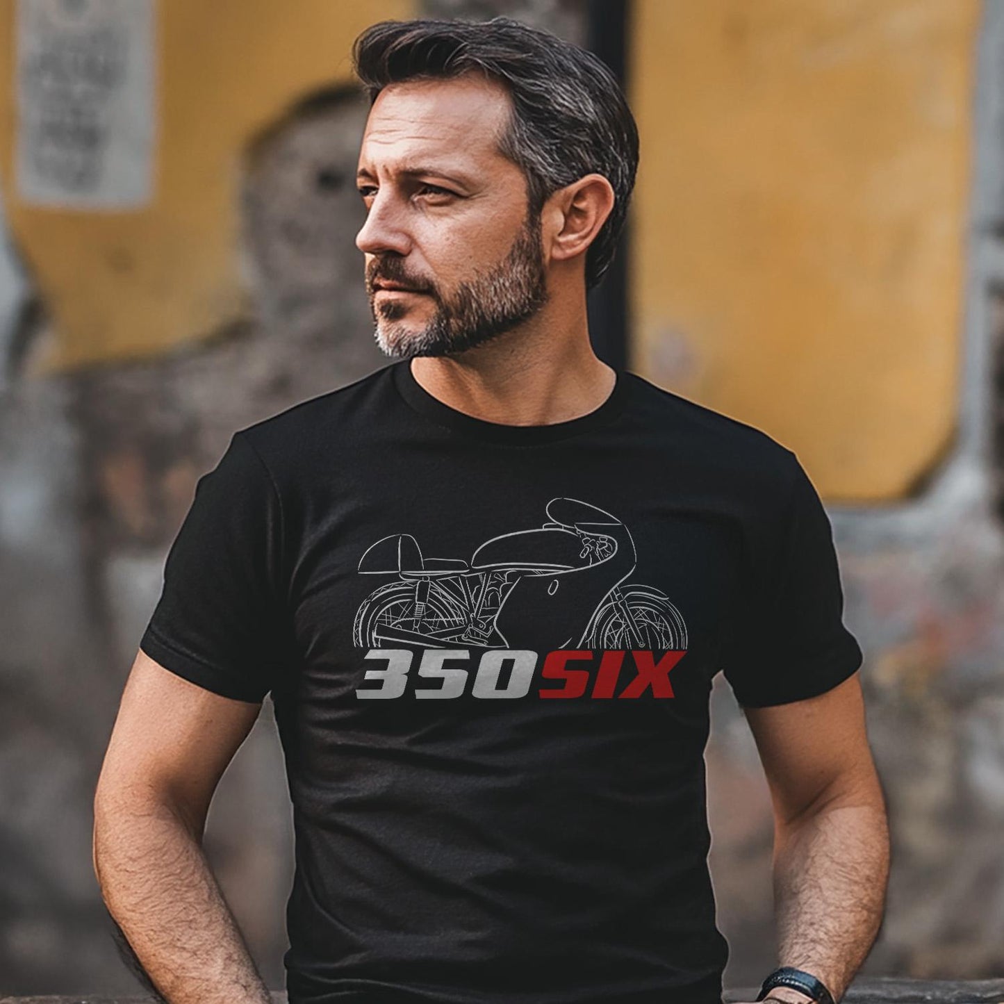 MV Agusta 350 Six 1957 - 1958 Inspired T-Shirt - Motorcycle Tee Shirt for Riders